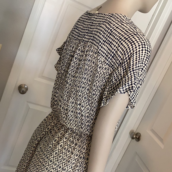 Lucky Brand Turkish Scarf boho print short sleeve maxi dress, XS NWOT - Picture 7 of 12